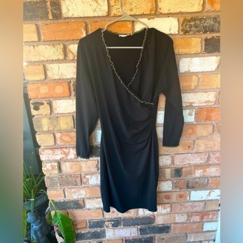 Anne Fontaine Pima Cotton Stretchy Black Dress